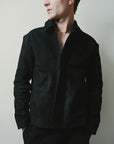 M18 Suede Leather Jacket Macedonio | Negro