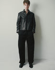 M18 Leather Jacket Macedonio | Negro