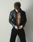 M18 Leather Jacket Macedonio | Negro