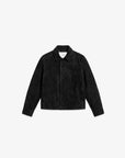 M18 Suede Leather Jacket Macedonio | Negro