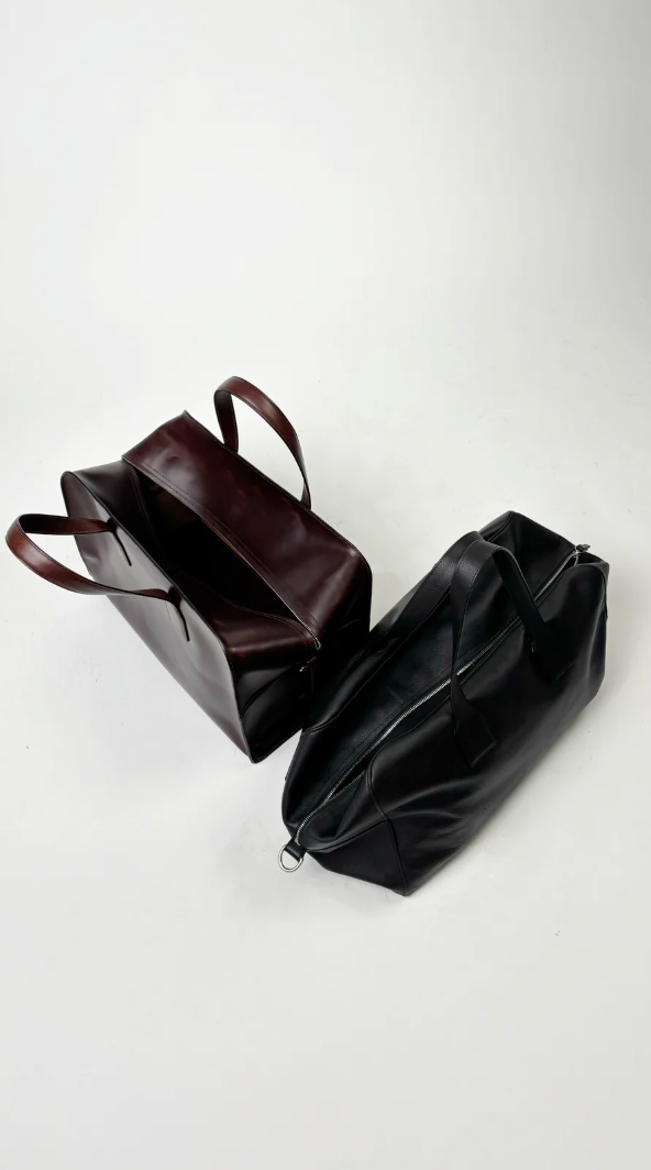 Duffle bag genuina premium de piel para hombre