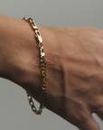 MJ04.2 Brazalete Eslabón Triple Oro 10K