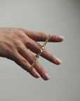 MJ04.3 Brazalete Eslabón Triple Oro 10K
