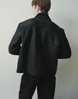 M18  Suede Leather Jacket Macedonio | Negro