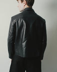 M18  Leather Jacket Macedonio | Negro