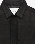 M18  Suede Leather Jacket Macedonio | Negro