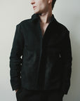 M18  Suede Leather Jacket Macedonio | Negro