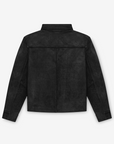 M18  Suede Leather Jacket Macedonio | Negro