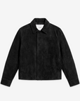 M18  Suede Leather Jacket Macedonio | Negro